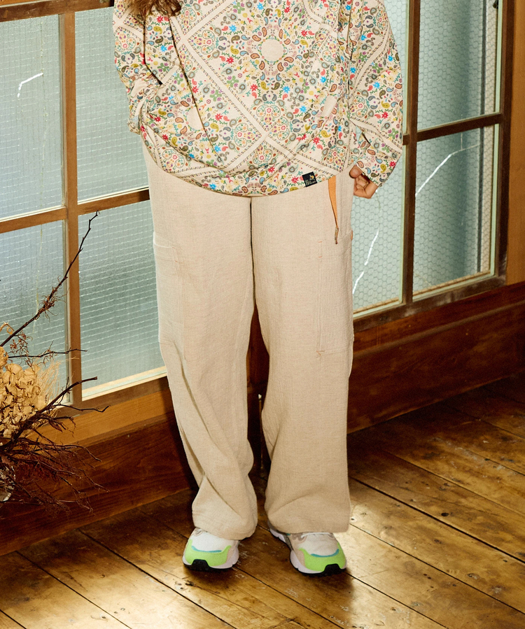 go slow caravan(ゴースローキャラバン) |C/L/R カラーステッチサイドポケットパンツ (WOMENS)