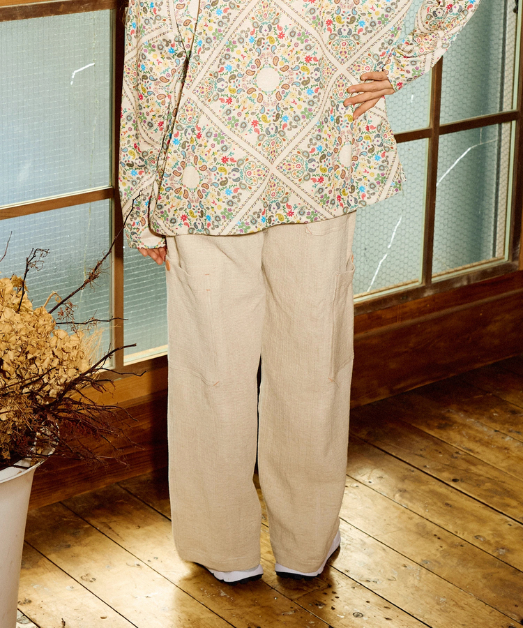 go slow caravan(ゴースローキャラバン) |C/L/R カラーステッチサイドポケットパンツ (WOMENS)