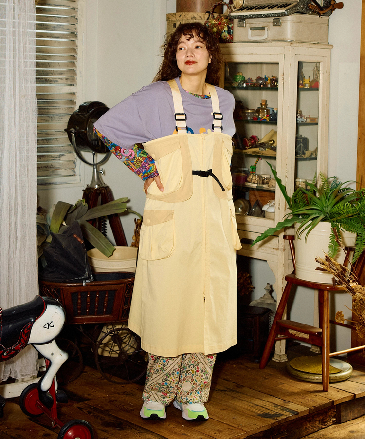 go slow caravan(ゴースローキャラバン) |C/N ベストレイヤードワンピース (WOMENS)