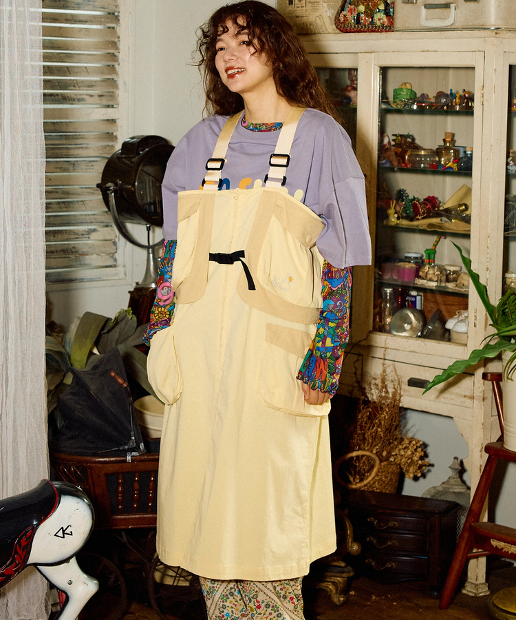 go slow caravan(ゴースローキャラバン) |C/N ベストレイヤードワンピース (WOMENS)