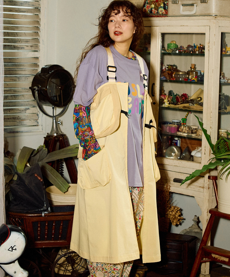 go slow caravan(ゴースローキャラバン) |C/N ベストレイヤードワンピース (WOMENS)