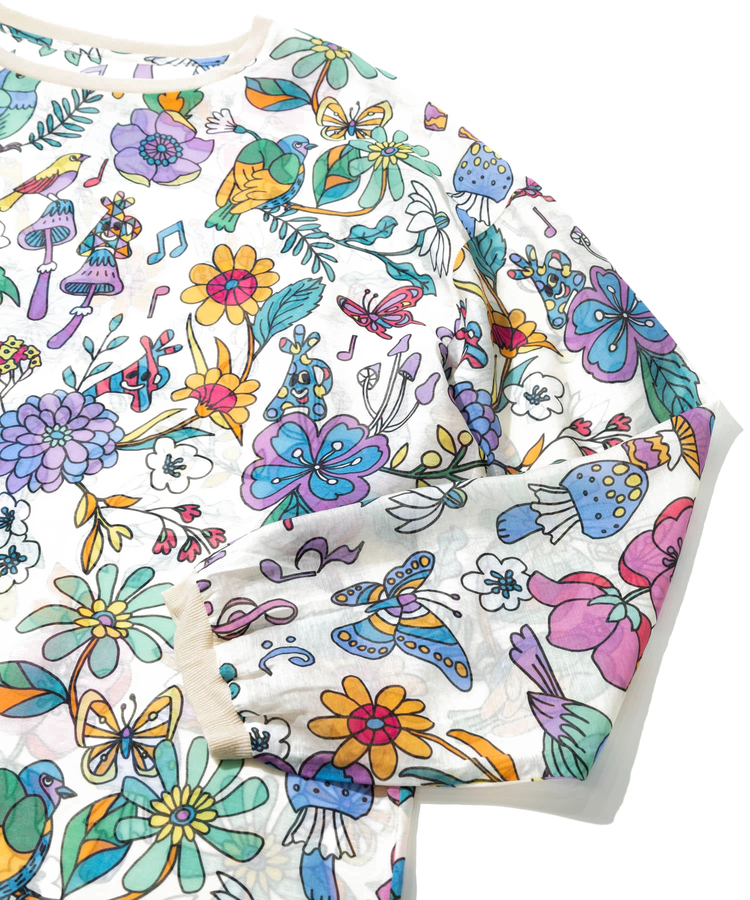 go slow caravan(ゴースローキャラバン) |虫よけハッピーフラワーシースループルオーバー (WOMENS)