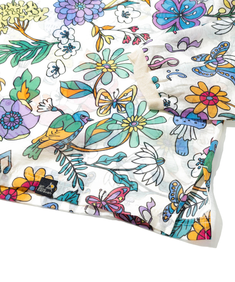 go slow caravan(ゴースローキャラバン) |虫よけハッピーフラワーシースループルオーバー (WOMENS)