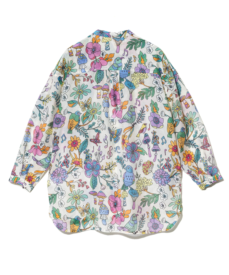 go slow caravan(ゴースローキャラバン) |虫よけハッピーフラワーシースルーシャツジャケット (WOMENS)