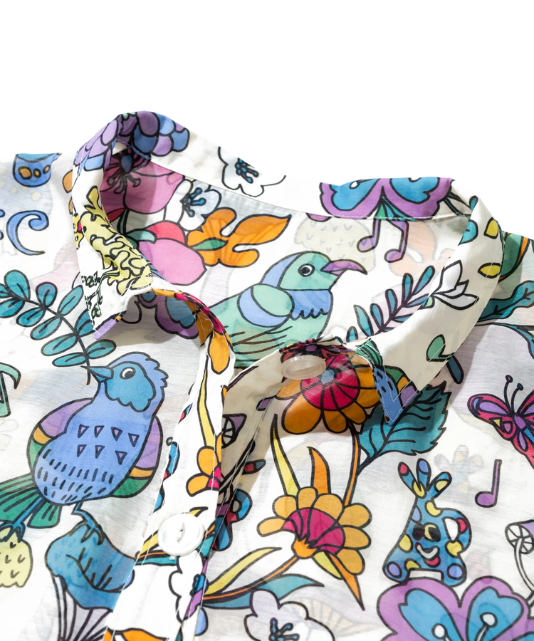 go slow caravan(ゴースローキャラバン) |虫よけハッピーフラワーシースルーシャツジャケット (WOMENS)