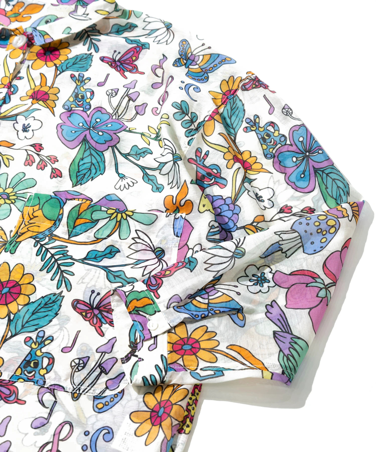 go slow caravan(ゴースローキャラバン) |虫よけハッピーフラワーシースルーシャツジャケット (WOMENS)