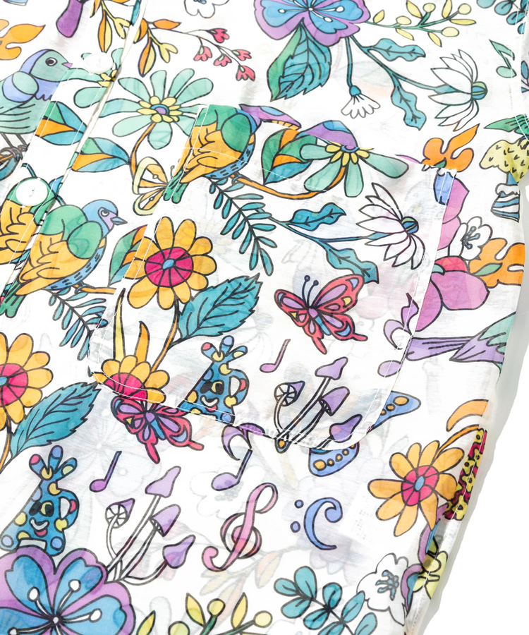 go slow caravan(ゴースローキャラバン) |虫よけハッピーフラワーシースルーシャツジャケット (WOMENS)