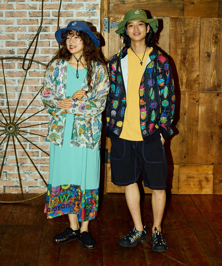 go slow caravan(ゴースローキャラバン) |虫よけハッピーフラワーシースルーパーカージャケット (WOMENS)