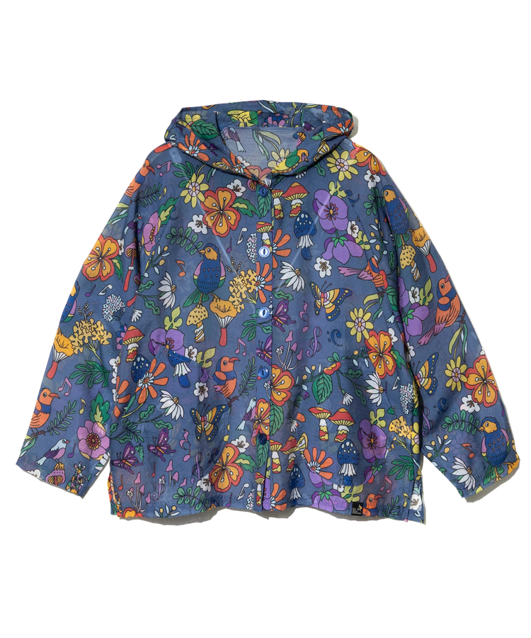 go slow caravan(ゴースローキャラバン) |虫よけハッピーフラワーシースルーパーカージャケット (WOMENS)
