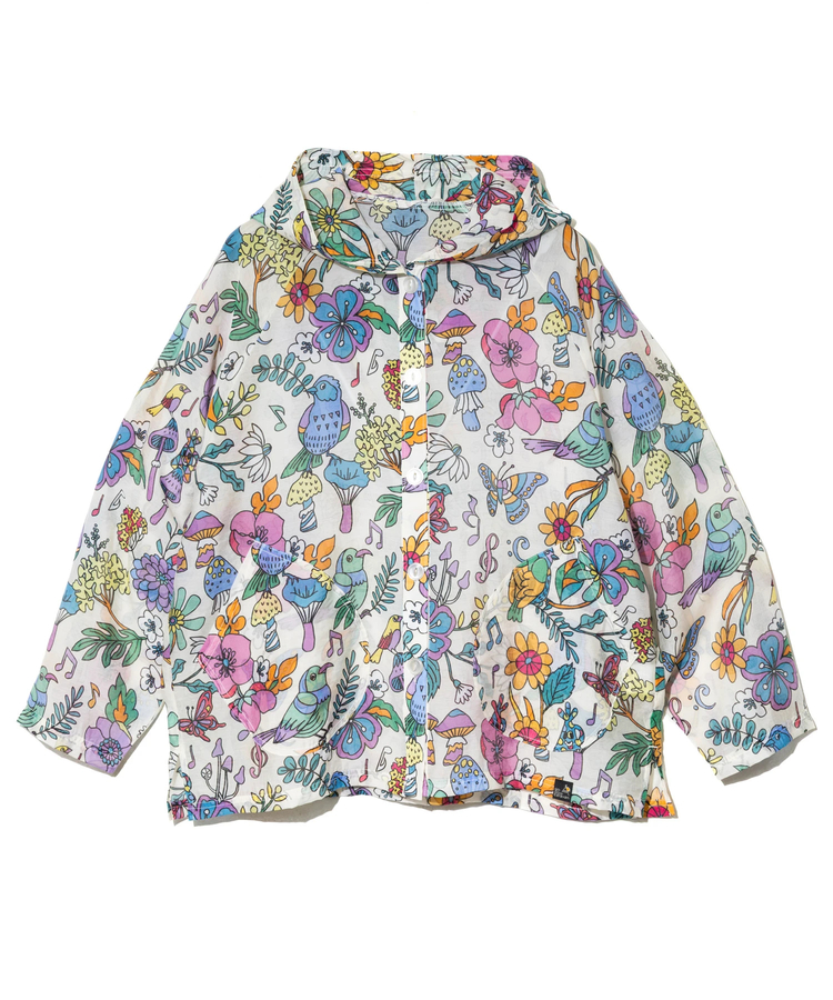 go slow caravan(ゴースローキャラバン) |虫よけハッピーフラワーシースルーパーカージャケット (WOMENS)