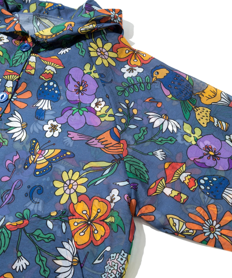 go slow caravan(ゴースローキャラバン) |虫よけハッピーフラワーシースルーパーカージャケット (WOMENS)