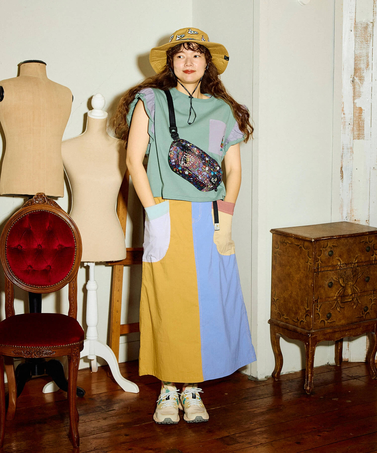 go slow caravan(ゴースローキャラバン) |N/Cストレッチクレイジー脇ポケスカート (WOMENS)