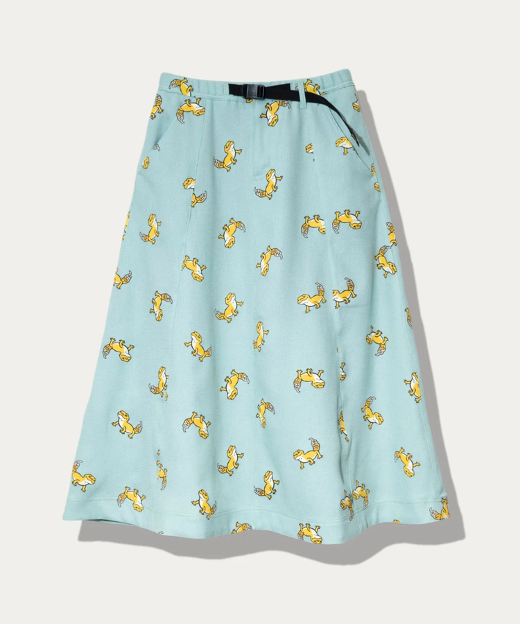 go slow caravan(ゴースローキャラバン) |ブッチャー総柄プリントスカート (WOMENS)