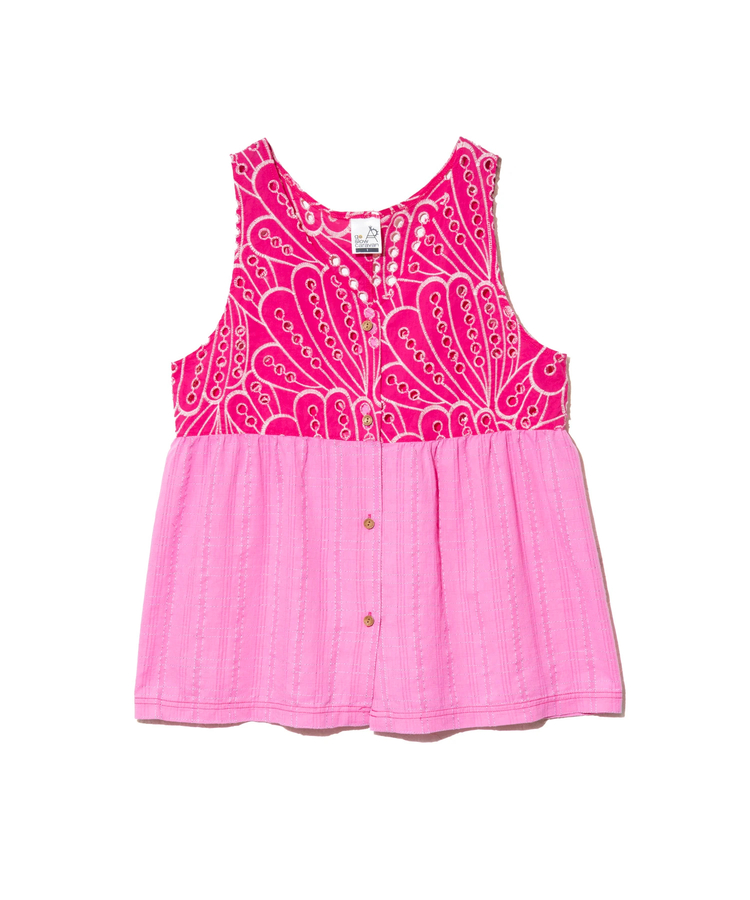 go slow caravan(ゴースローキャラバン) |カットワークコットン ノースリーブブラウス (WOMENS)