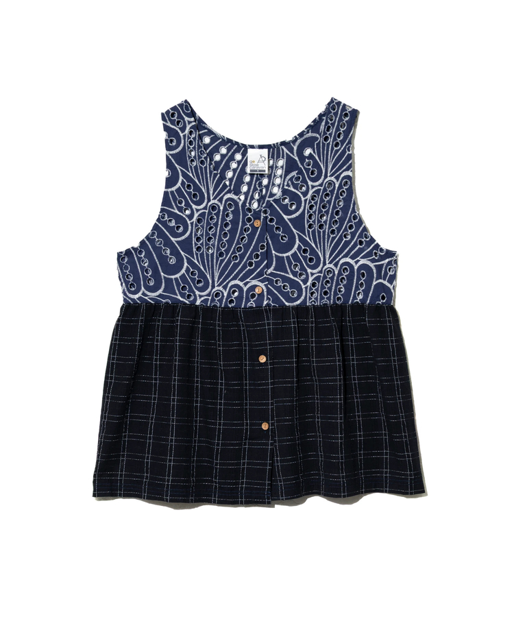 go slow caravan(ゴースローキャラバン) |カットワークコットン ノースリーブブラウス (WOMENS)