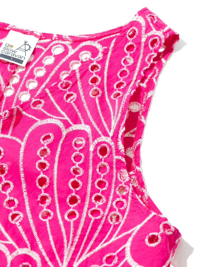 go slow caravan(ゴースローキャラバン) |カットワークコットン ノースリーブブラウス (WOMENS)