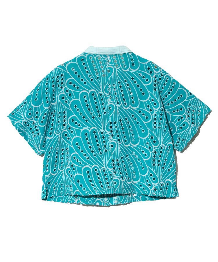 go slow caravan(ゴースローキャラバン) |カットワークコットン ハーフシャツ (WOMENS)