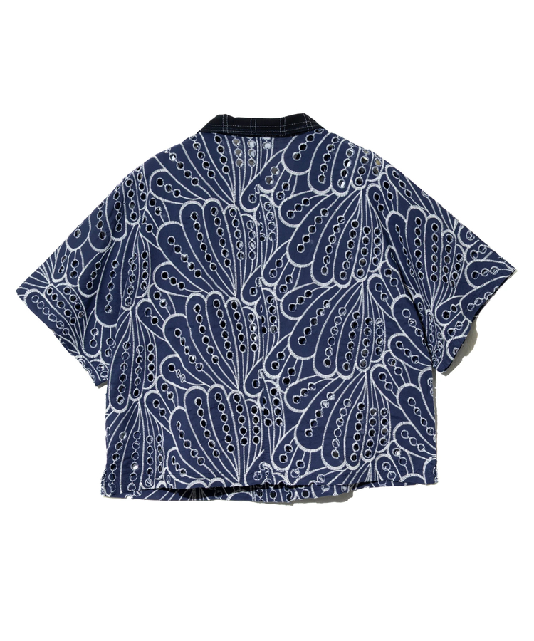 go slow caravan(ゴースローキャラバン) |カットワークコットン ハーフシャツ (WOMENS)