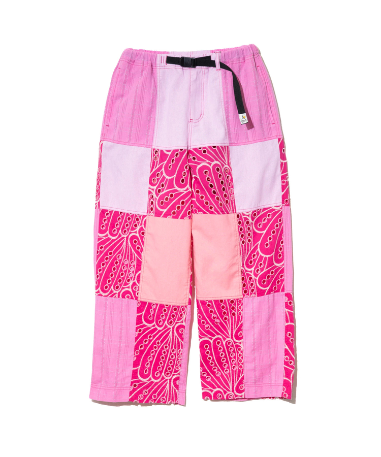 go slow caravan(ゴースローキャラバン) |カットワークコットン パッチワークパンツ (WOMENS)