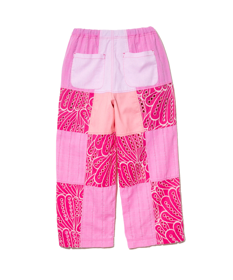 go slow caravan(ゴースローキャラバン) |カットワークコットン パッチワークパンツ (WOMENS)
