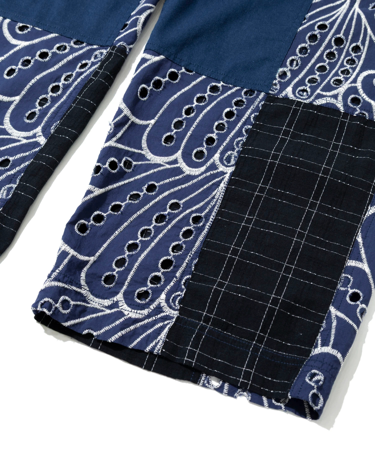 go slow caravan(ゴースローキャラバン) |カットワークコットン パッチワークパンツ (WOMENS)