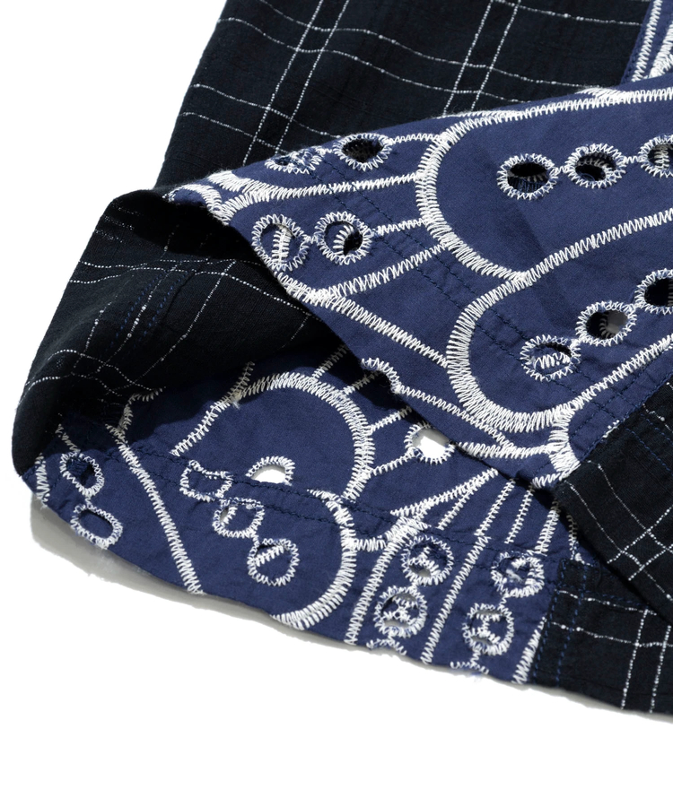 go slow caravan(ゴースローキャラバン) |カットワークコットン パッチワークパンツ (WOMENS)