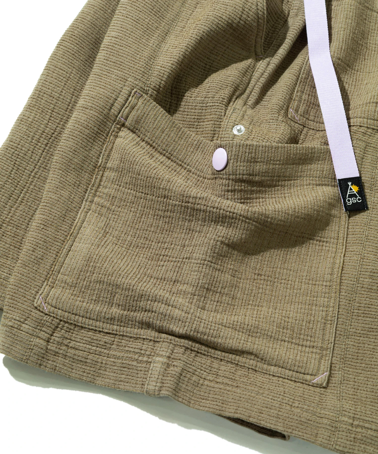 go slow caravan(ゴースローキャラバン) |C/L/R カラーステッチサイドポケットハーフパンツ (WOMENS)