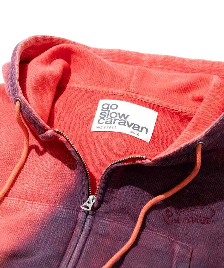 go slow caravan(ゴースローキャラバン) |UNIQUEインレイG/D 2TONEスプレーカラー ZIPショートフ (WOMENS)