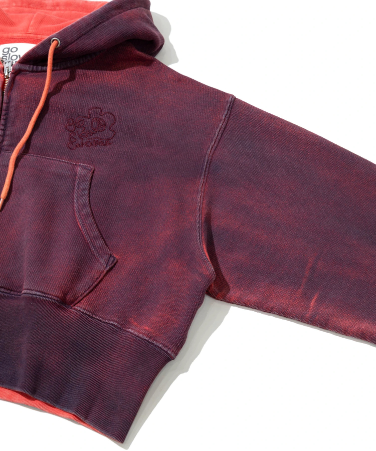 go slow caravan(ゴースローキャラバン) |UNIQUEインレイG/D 2TONEスプレーカラー ZIPショートフ (WOMENS)