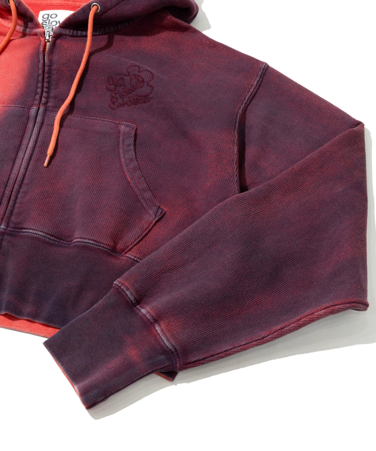 go slow caravan(ゴースローキャラバン) |UNIQUEインレイG/D 2TONEスプレーカラー ZIPショートフ (WOMENS)