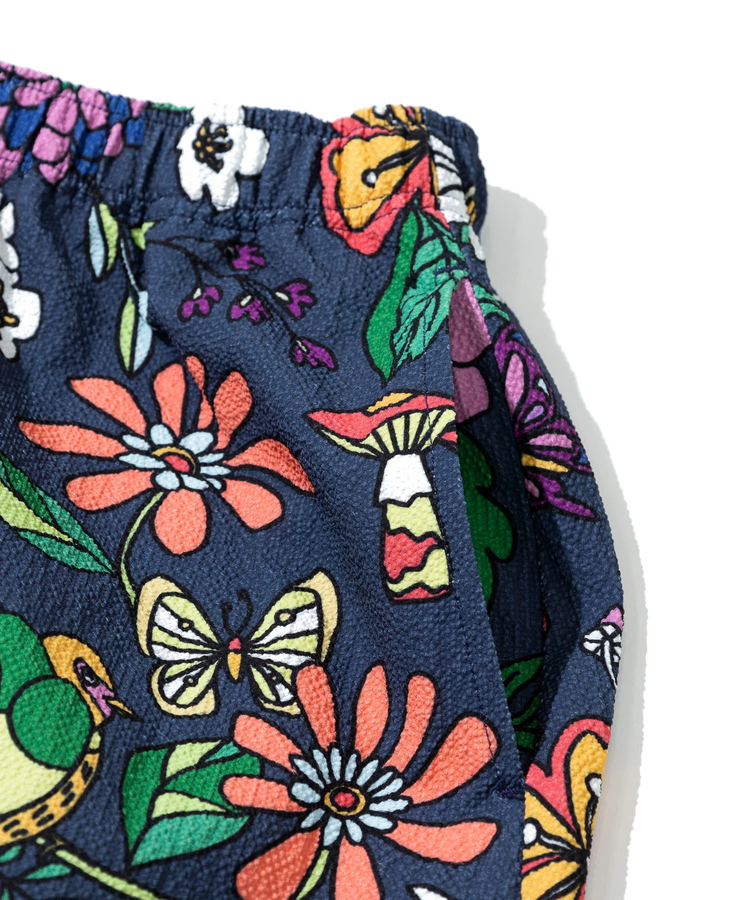 go slow caravan(ゴースローキャラバン) |ストレッチサッカー総柄スカート (WOMENS)