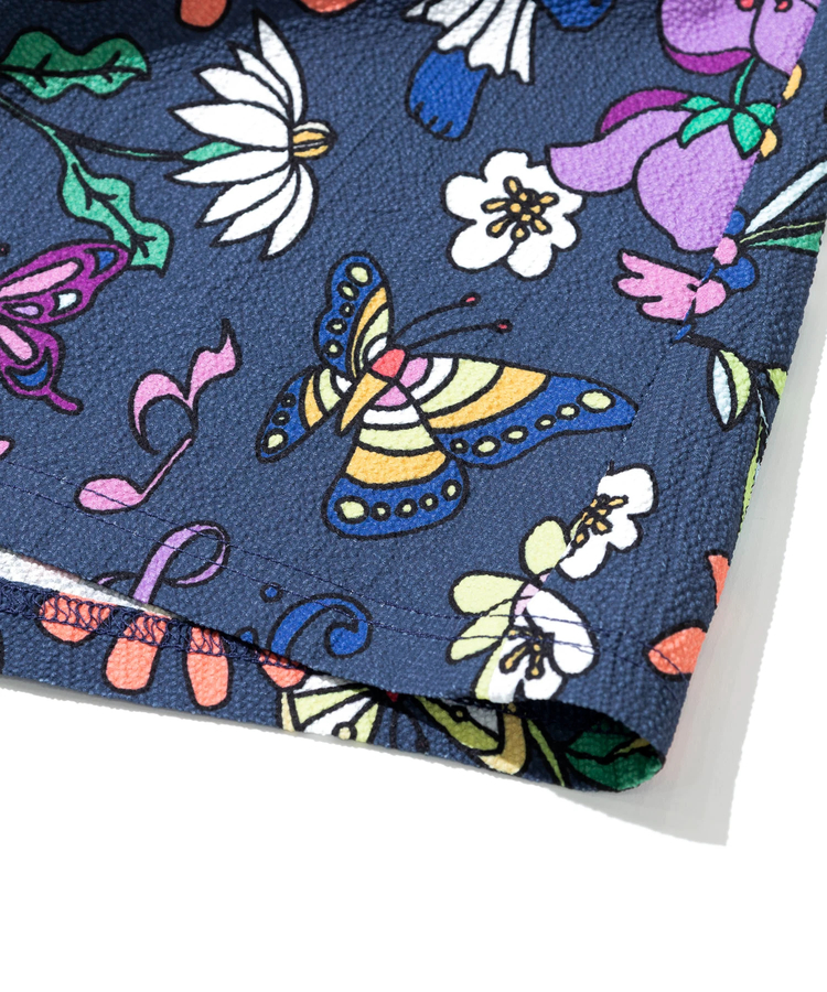 go slow caravan(ゴースローキャラバン) |ストレッチサッカー総柄スカート (WOMENS)