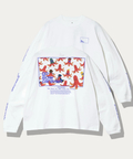 go slow caravan(ゴースローキャラバン) |USA/C スクエアLOGOバックプリントミドルLSTEE (WOMENS)