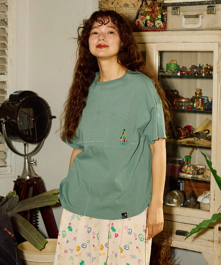 go slow caravan(ゴースローキャラバン) |USA/C ラウンドヘムTEE (WOMENS)