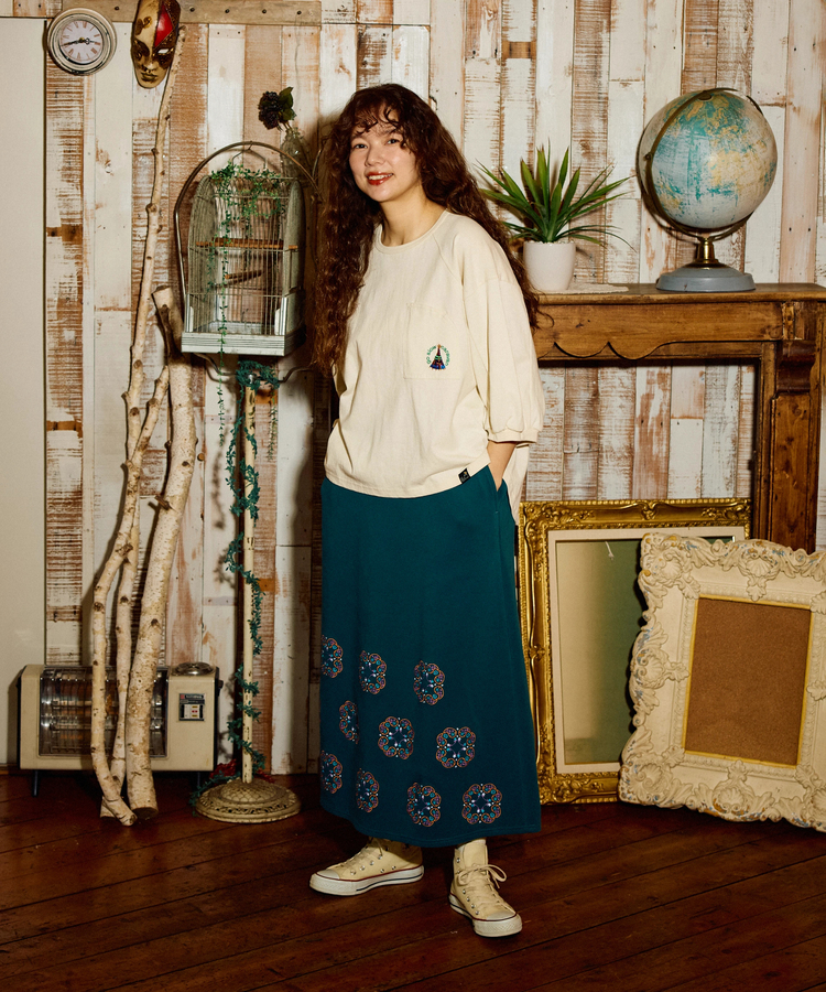 go slow caravan(ゴースローキャラバン) |USA/C ラグランセットインプルオーバーTEE (WOMENS)