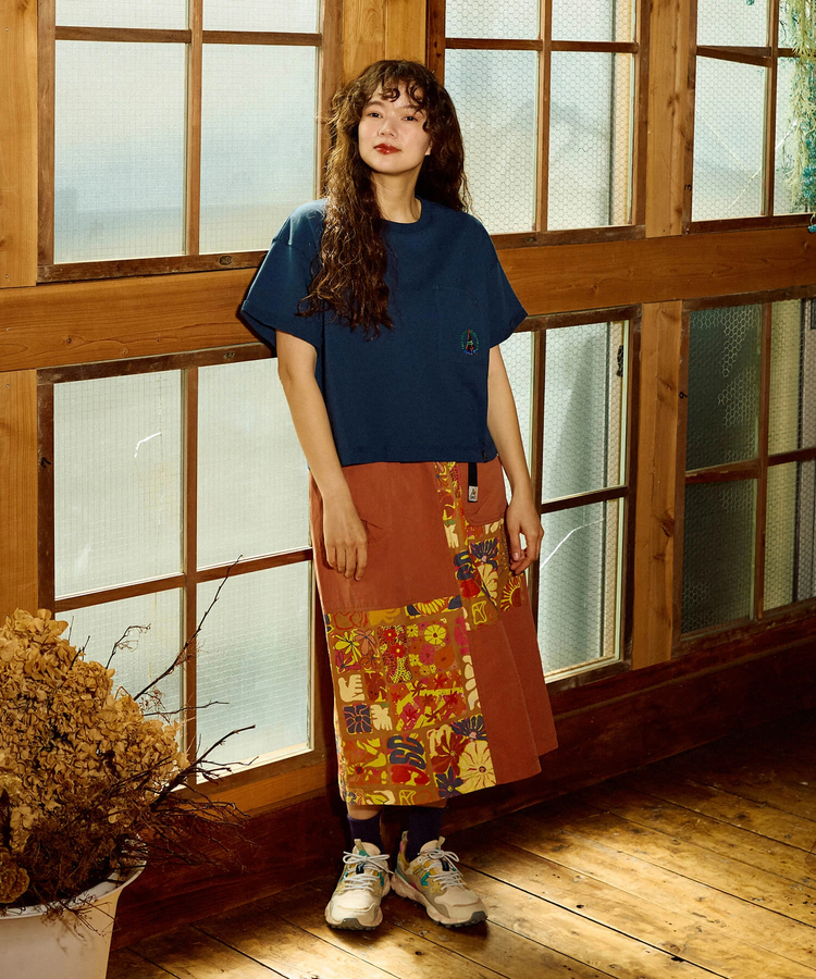 go slow caravan(ゴースローキャラバン) |USA/C ミドルラウンドポケTEE (WOMENS)