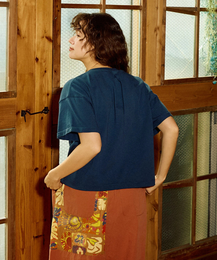 go slow caravan(ゴースローキャラバン) |USA/C ミドルラウンドポケTEE (WOMENS)