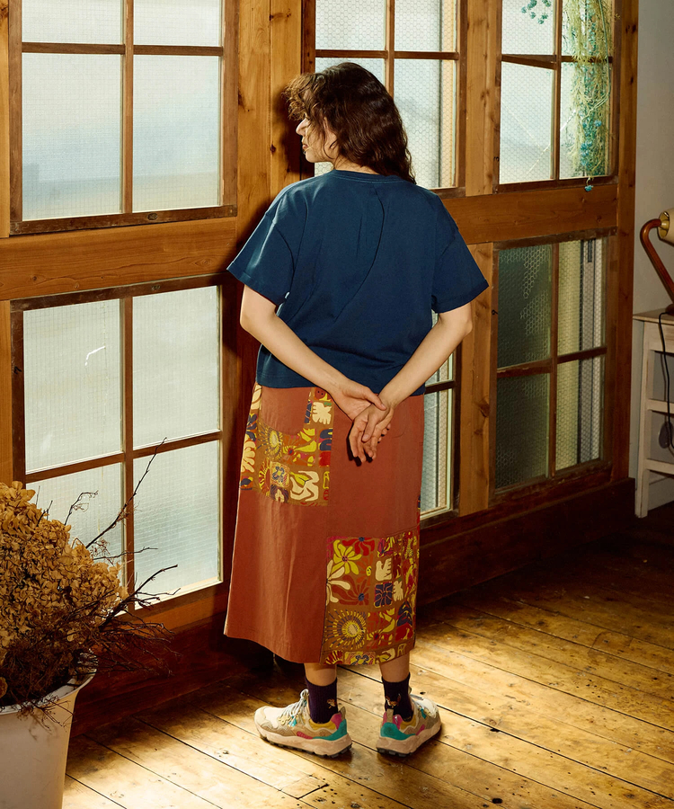 go slow caravan(ゴースローキャラバン) |USA/C ミドルラウンドポケTEE (WOMENS)