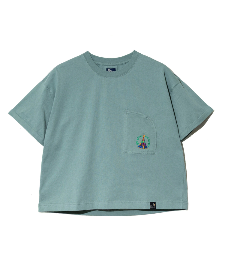 go slow caravan(ゴースローキャラバン) |USA/C ミドルラウンドポケTEE (WOMENS)