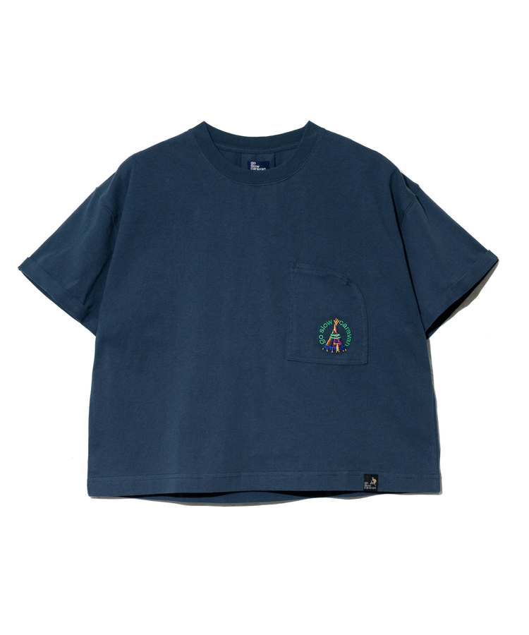 go slow caravan(ゴースローキャラバン) |USA/C ミドルラウンドポケTEE (WOMENS)