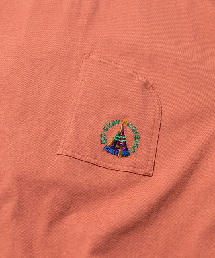 go slow caravan(ゴースローキャラバン) |USA/C ミドルラウンドポケTEE (WOMENS)