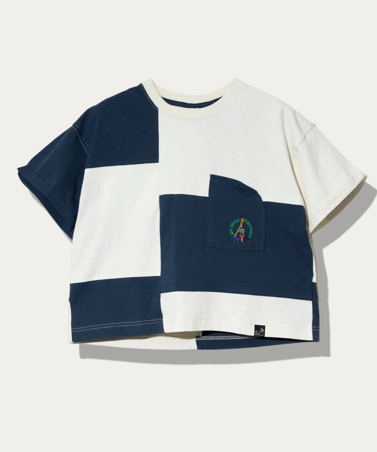 go slow caravan(ゴースローキャラバン) |USA/C 切替ミドルラウンドポケTEE (WOMENS)