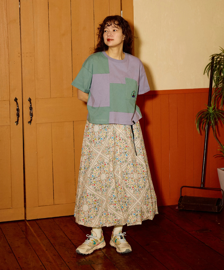 go slow caravan(ゴースローキャラバン) |USA/C 切替ミドルラウンドポケTEE (WOMENS)