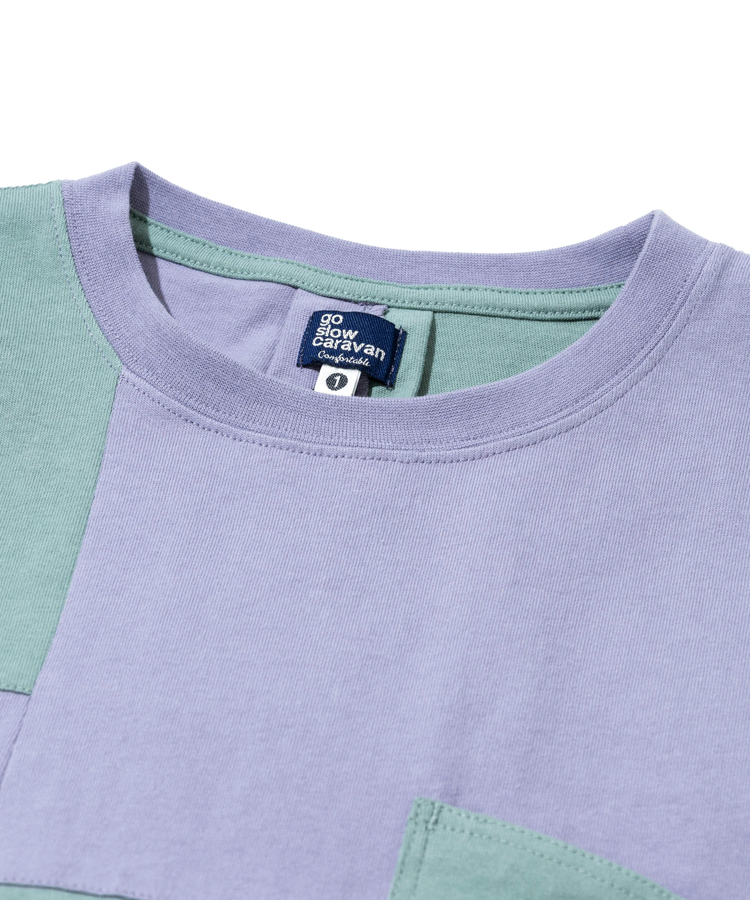 go slow caravan(ゴースローキャラバン) |USA/C 切替ミドルラウンドポケTEE (WOMENS)