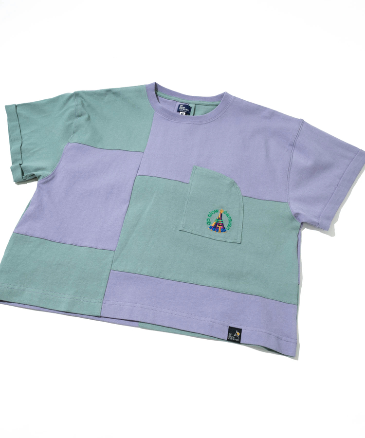 go slow caravan(ゴースローキャラバン) |USA/C 切替ミドルラウンドポケTEE (WOMENS)
