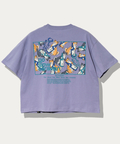 go slow caravan(ゴースローキャラバン) |USA/C スクエアLOGOバックプリントミドルTEE (WOMENS)