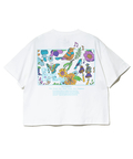 go slow caravan(ゴースローキャラバン) |USA/C スクエアLOGOバックプリントミドルTEE (WOMENS)