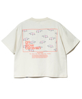 go slow caravan(ゴースローキャラバン) |USA/C スクエアLOGOバックプリントミドルTEE (WOMENS)