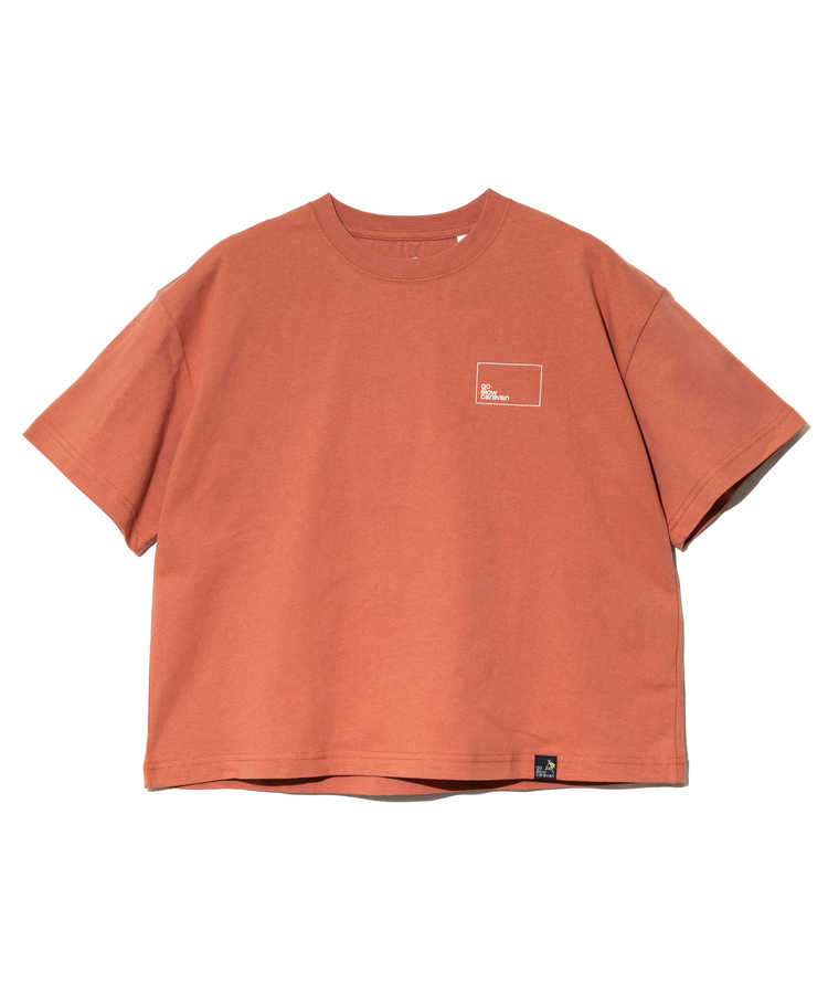go slow caravan(ゴースローキャラバン) |USA/C スクエアLOGOバックプリントミドルTEE (WOMENS)