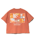go slow caravan(ゴースローキャラバン) |USA/C スクエアLOGOバックプリントミドルTEE (WOMENS)